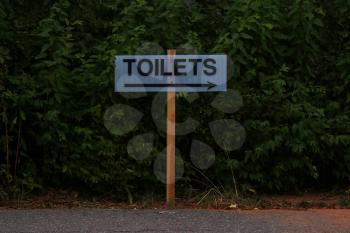 Royalty Free Photo of a Toilet Sign