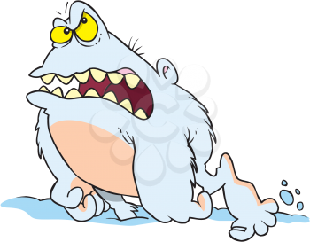 Royalty Free Clipart Image of the Abominable Snowman