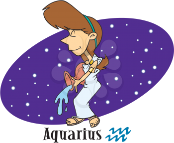 Royalty Free Clipart Image of Aquarius