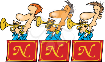 Royalty Free Clipart Image of a Band