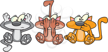 Royalty Free Clipart Image of a Cats