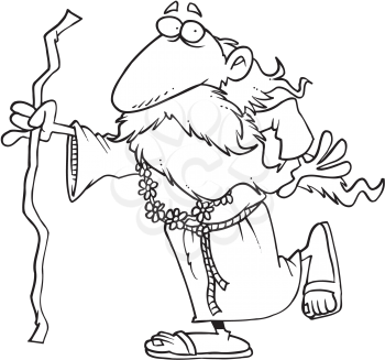 Royalty Free Clipart Image of a Druid
