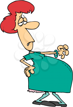 Royalty Free Clipart Image of a Pregnant Woman
