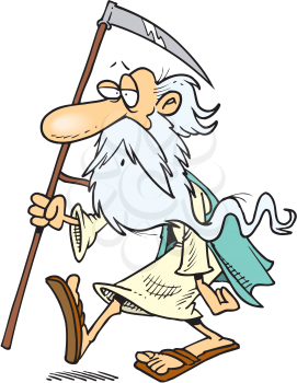 Royalty Free Clipart Image of Father Time