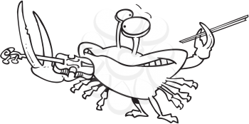 Royalty Free Clipart Image of a Fiddler Crab