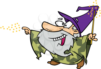 Royalty Free Clipart Image of a
Male Wizard