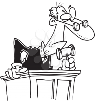 Royalty Free Clipart Image of a Judge