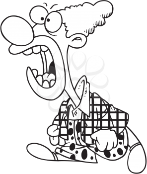 Royalty Free Clipart Image of a Mad Clown