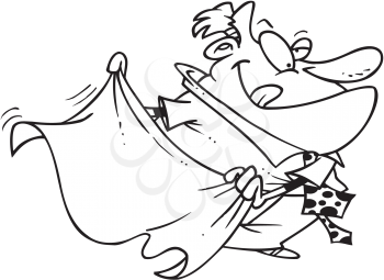 Royalty Free Clipart Image of a Man With a Cape