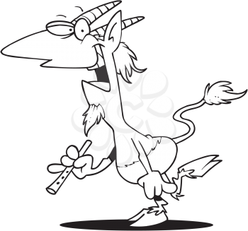 Royalty Free Clipart Image of a Faun