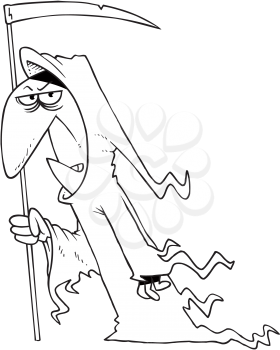 Royalty Free Clipart Image of the Grim Reaper