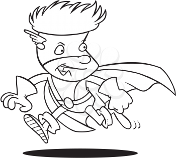 Royalty Free Clipart Image of a Super Kid