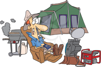 Royalty Free Clipart Image of the Ultra Camper