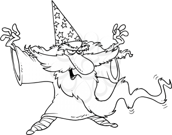 Royalty Free Clipart Image of a Wizard