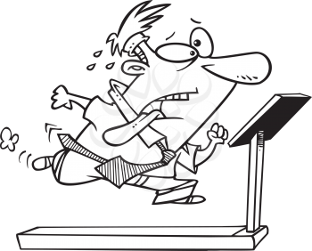 Royalty Free Clipart Image of a
Man Running on a Treadmill