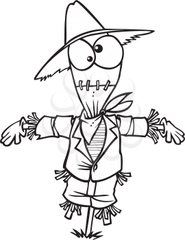 Royalty Free Clipart Image of a
Scarecrow