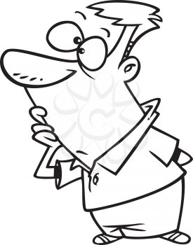 Royalty Free Clipart Image of a Thinking Man