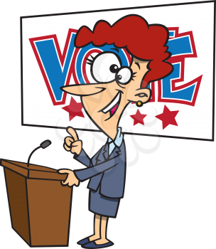 Royalty Free Clipart Image of a Woman Politician
