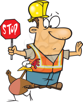 Royalty Free Clipart Image of a Road Crossing