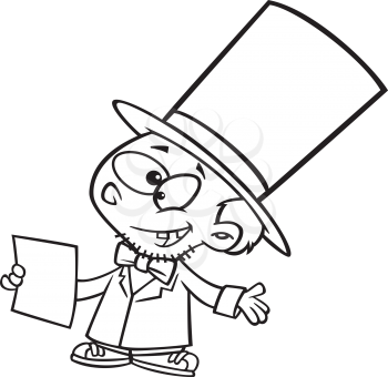 Royalty Free Clipart Image of a Young Lincoln