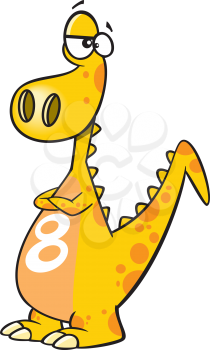 Royalty Free Clipart Image of a Dinosaur