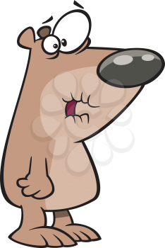 Royalty Free Clipart Image of a Bear Without Teeth