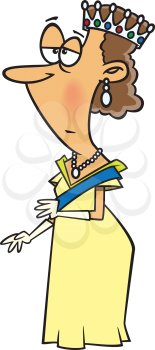 Royalty Free Clipart Image of a Royal Woman