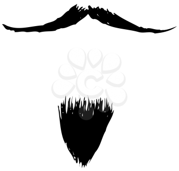 Royalty Free Clipart Image of a Beard and Moustache