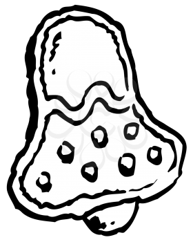 Royalty Free Clipart Image of a Bell Cookie