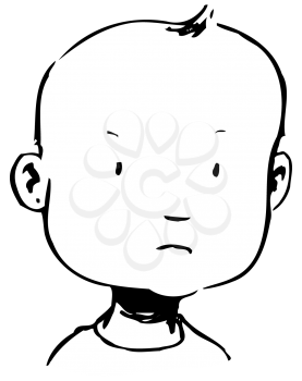 Royalty Free Clipart Image of a Baby Face