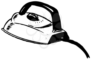 Royalty Free Clipart Image of an Iron