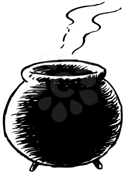 Royalty Free Clipart Image of a Witch's Cauldron