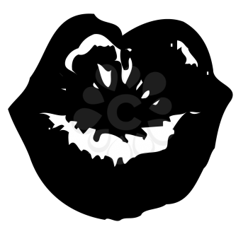 Royalty Free Clipart Image of Very Full Lips