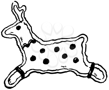 Royalty Free Clipart Image of a Reindeer Coolie