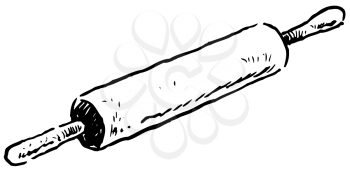 Royalty Free Clipart Image of a Rolling Pin