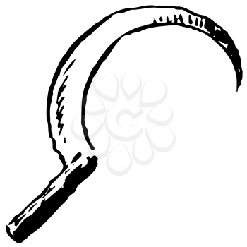 Royalty Free Clipart Image of a Sickle