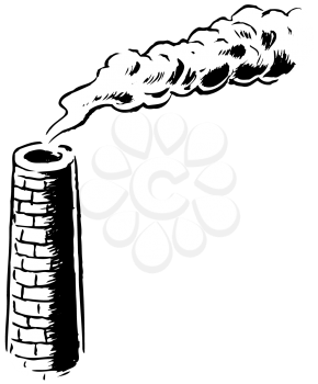 Royalty Free Clipart Image of a Smokestack