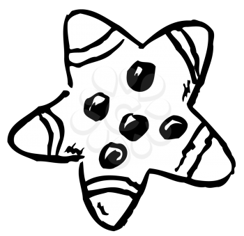 Royalty Free Clipart Image of a Star Cookie