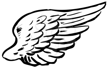 Royalty Free Clipart Image of a Wing