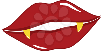 Royalty Free Clipart Image of a Vampire's Mouth