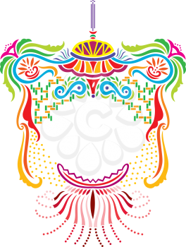Royalty Free Clipart Image of an Oriental Lantern