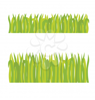 Royalty Free Clipart Image of Two Grass Borders