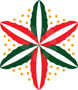 Royalty Free Clipart Image of a Red and Green Holly Image
