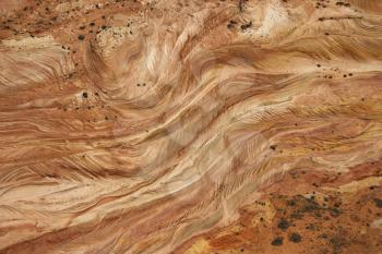Royalty Free Photo of an Aerial of Textured Red Rock in the Desert of Arizona, USA