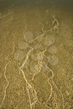 Royalty Free Photo of an Aerial of Arizona, USA Landscape With Runoff Channels
