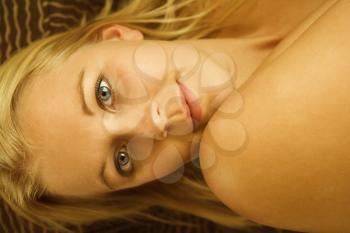 Royalty Free Photo of a Nude Woman Laying Down
