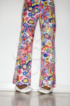 Royalty Free Photo of a Close-up of Floral Pants
