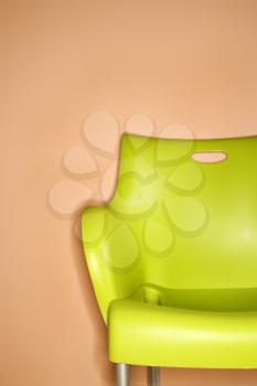 Royalty Free Photo of a Green Plastic Chair