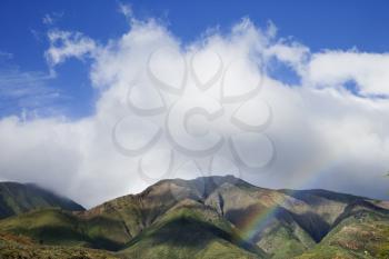 Royalty Free Photo of Maui Mountains With Rainbow