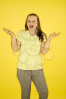 Royalty Free Photo of a Woman Shrugging
